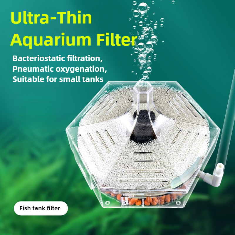 Marine Aquarium Bacteria - Filtro redondo fino para aquário, filtro