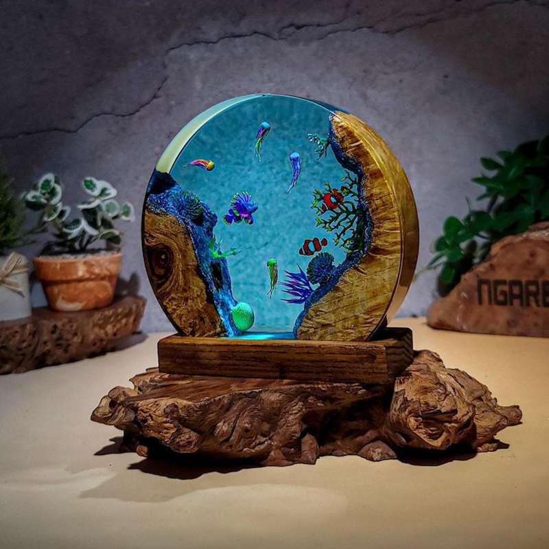 Luminária de Mesa de Resina co - Aquarium & Marine Science Center avaliação e preço